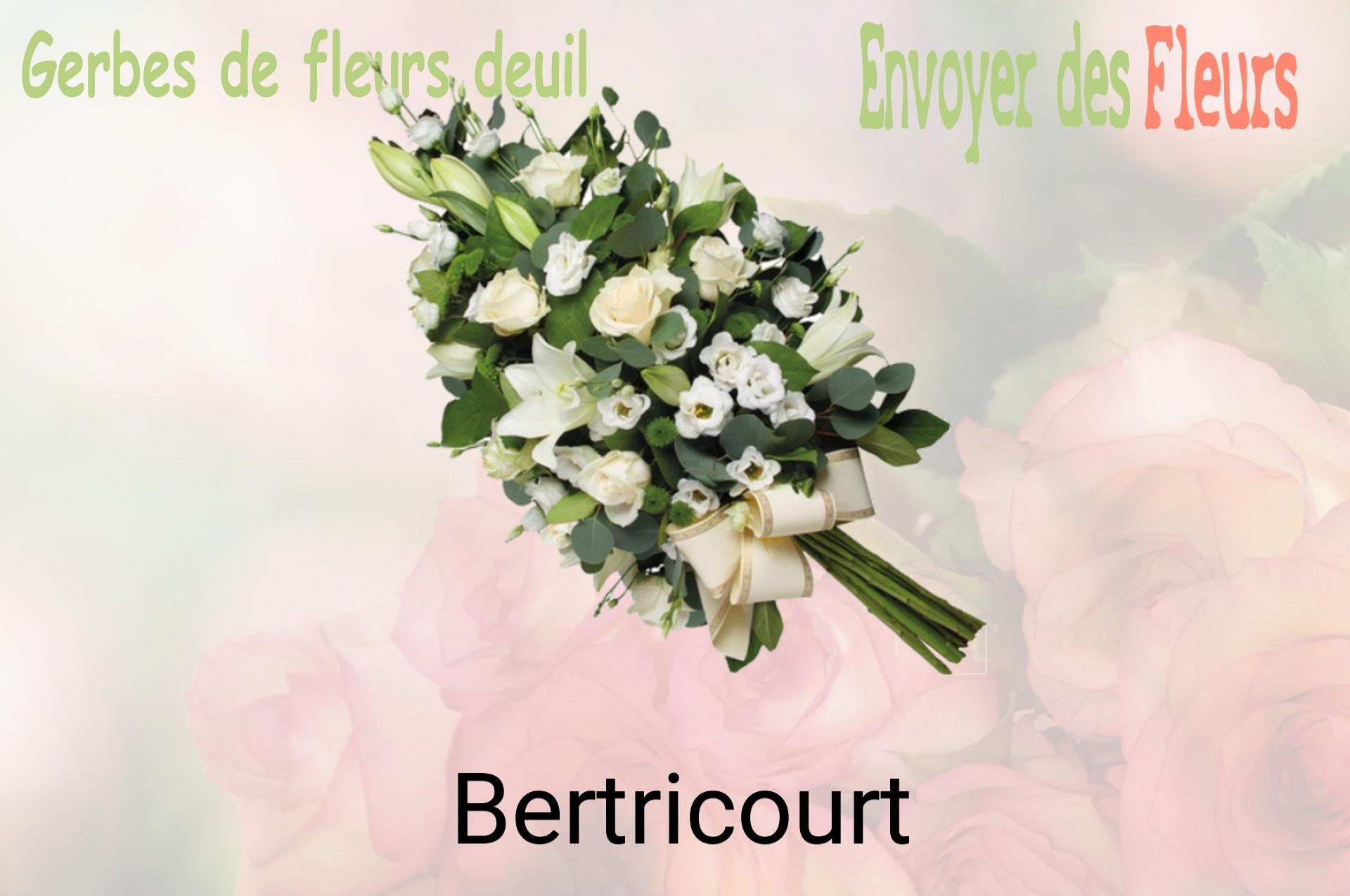 Gerbe de fleurs de deuil livrée à Bertricourt
